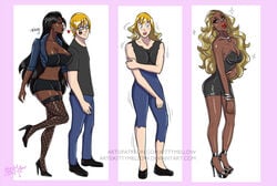 blackification breast_expansion dark-skinned_female ebonization female gender_transformation kittymellow mtf_transformation race_swap transformation