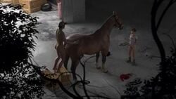 1girls 2021 2boys 3d animated bestiality ellis_(left_4_dead) equine equine_anus feral feral_penetrated from_behind from_behind_position furronika happy_sex holding_leash hooves horse horse_ears horse_tail horsepussy human human_male human_on_feral human_penetrating human_penetrating_feral humanoid_penis leash longer_than_30_seconds love male_human/female_feral male_on_feral mare mating mp4 night orgasm penetration sound sound_effects standing standing_on_hay standing_sex vaginal_penetration video zoophilia