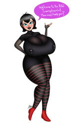 allop bangs big_ass big_breasts big_butt black_hair black_lips blue_eyes breast_milk breasts_bigger_than_head bursting_breasts dark_hair dialogue dress full_body goth hotel_transylvania huge_breasts hyper_breasts lactating lactating_nipples lactation lactation_through_clothes lactation_through_clothing looking_at_viewer mavis_dracula milf nipples_visible_through_clothing no_bra pale_skin pinup puffy_nipples short_hair smile thick_thighs vampire voluptuous white_background wide_hips