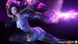 1girls 3d ass big_ass bodysuit cleavage dat_ass female female_only kai'sa kinkykatt3d league_of_legends pinup revealing_clothes solo thick_ass tight_clothing