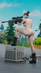 3d ass ass_focus blender fortnite naked sniper_rifle takara_(fortnite) thenumbersdon'tlie