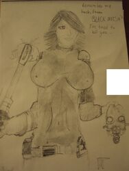 1girls 2d artist_request breasts civil_protection_(half-life_series) combine female female_only half-life half-life_(series) half-life_2 metrocop nipples solo tagme