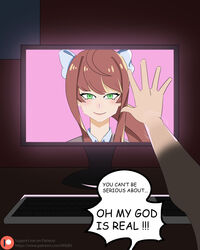 doki_doki_literature_club hair_fetish hair_grab haircut hairjob male_pov monika_(doki_doki_literature_club) pov unseen_male_face wildhl