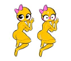 anthro ass blush breasts cum cursed_emoji