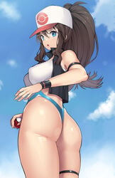 1girls ass big_ass female female_only hilda_(pokemon) nagase_haruhito pokemon pokemon_bw solo thick_thighs wide_hips