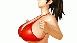 1girls 3d animated bikini breast_expansion breasts female female_only huge_breasts kyropim original original_character solo solo_female sushi