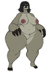 beauty_mark big_breasts breasts featureless_crotch female fur huge_thighs nella_(sssonic2) slightly_chubby sloth sssonic2 thick_thighs wide_hips