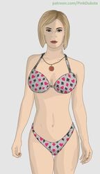 1girls agatha_baker blonde_hair blue_eyes female female_only grand_theft_auto grand_theft_auto_online grand_theft_auto_v light_skin lipstick looking_at_viewer pink_dubsta solo underwear underwear_only