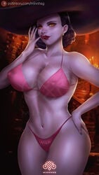 alcina_dimitrescu breasts female high-waisted_thong milf minnhsg panties pink_bikini pink_panties pink_thong pink_underwear resident_evil resident_evil_8:_village solo thong thong_panties thong_underwear underwear