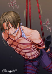 bondage bulge heshikiri_hasebe male male_only rope sweat yaoi