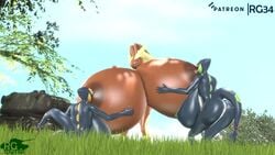 3d 3girls animated anthro backboob big_breasts breasts breasts_bigger_than_body breasts_bigger_than_head female female_only gigantic_breasts huge_breasts hyper hyper_breasts lactation lopunny massive_breasts nintendo no_sound pokemon pokemon_(species) rgtdwtbr seviper source_filmmaker t-34 tagme tank thick_thighs video