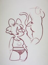 anthro ass fur mouse sinsumii smiling thick_thighs