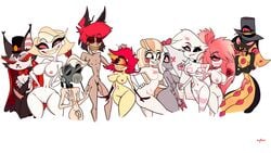 1_eye 5boys 5girls alastor_(hazbin_hotel) angel_dust_(hazbin_hotel) anthro balls big_breasts bigmantis black_body black_hair blonde_hair bomb bottom_heavy casual cat cervid cervine charlie_morningstar chastity_cage cherri_bomb collar cyclops dark_skin deer demon fangs felid feline female female/female female_domination femboy femboy_on_female femdom gas_mask genitals girly group hat hazbin_hotel horns hourglass_figure humanoid husk_(hazbin_hotel) katie_killjoy large_breasts male male/female malesub mask moth niffty open_mouth open_smile pale_skin penis pink_fur pink_hair purple_body pussy red_eyes red_hair reptile sir_pentious snake spider straight submissive submissive_male teeth thick_thighs tom_trench tongue tongue_out top_heavy two_tone_fur two_tone_hair vaggie white_fur white_hair wide_hips yuri