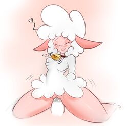 anthro bell biting_lip excited female fluffy heart leggy_lamb looking_pleasured vaginal_penetration zyleyz