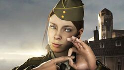 1girls 3d akatomasu call_of_duty call_of_duty_ww2 clothed corporal_green female female_focus female_only finger_fuck fingers gesture hand hand_gesture hi_res looking_at_viewer military military_hat military_jacket military_uniform necktie outdoors outside penetration_gesture pov pov_eye_contact sex_gesture shirt smile soldier solo source_filmmaker tie uniform world_war_2