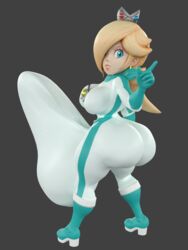 1futa 3d big_ass big_breasts big_butt bikesuit blender blonde_hair blue_eyes bodysuit bulge bulge_through_clothing casual_nudity ejaculation fully_clothed futa_only futanari gloves huge_ass hyper hyper_ass hyper_bulge hyper_penis intersex light-skinned_futanari looking_at_viewer mario_(series) mario_kart nintendo princess princess_rosalina shocking_(artist) tagme