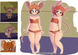 1boy ahoge animal_ears anthro black_eyes brown_hair bulge femboy hanna-barbera humanized jerry_mouse lingerie male meme miiyauwu mouse mouse_ears mouse_tail multiple_poses parody patreon pose reference_image rizkitsuneki rodent tail tom_and_jerry underwear