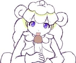 big_breasts fellatio marle marle_(puyo_puyo) puyo_puyo puyo_puyo_tetris sketch tagme