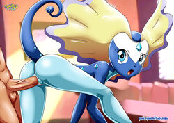 anthro ass aurorus blue_eyes faceless_male human_on_anthro interspecies male_human/female_pokemon open_mouth pokémon_(species) pokemon pokemon_xy pokephilia pokepornlive pussy sex