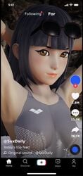 3d beach blush disney eyewear_on_head honey_select kingdom_hearts nipples one-piece_swimsuit roseza see-through skuld_(kingdom_hearts) small_breasts square_enix sunglasses_on_head swimsuit