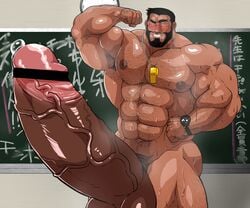 1boy abs arm_hair armpit_hair balls ballsack bar_censor bara beard beefy biceps black_beard black_hair blush body_hair bodybuilder boner chalkboard chest_hair classroom climax coach cock_ring cum cum_on_penis cumming cumshot dripping_precum drooling erection facial_hair flexing flexing_arms flexing_bicep foreskin foreskin_folds fully_retracted_foreskin gay grabbing_penis gym_teacher hairy_armpits hairy_arms hairy_body hairy_chest hairy_legs hairy_male hairy_pecs hairy_thighs hitenmaru holding_penis human hunk hyper hyper_balls hyper_cum hyper_genitalia hyper_muscles hyper_penis hyper_testicles inner_foreskin intact leaking_precum male male_nipples male_only male_pubic_hair manly masturbating masturbation mature_male muscles muscular_arms muscular_ass muscular_back muscular_legs muscular_male muscular_thighs musk mustache nude_male orgasm orgasm_face panting pecs penis_growth precum precum_bubble precum_drip precum_on_penis school scrotum smile smiling smiling_at_viewer solo steaming_body steamy_breath steamy_penis sweat sweatdrop sweatdrops sweating sweating_profusely sweaty_armpits sweaty_arms sweaty_ass sweaty_balls sweaty_face sweaty_legs sweaty_muscles sweaty_penis sweaty_thighs teacher teeth teeth_showing testicles thick_eyebrows thick_penis thick_thighs thigh_hair touching_penis uncut veins veiny_penis whistle whistle_around_neck