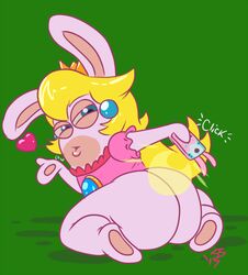 ass blonde_hair female furry looking_back mario_(series) mario_+_rabbids mario_+_rabbids:_kingdom_battle phone rabbid rabbid_peach raving_rabbids sean_blackthorne solo wariza