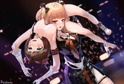 amami_haruka bangs blunt_bangs bob_cut censored duo duo_female duo_focus feet female female_focus female_only femdom femsub fingering garter moroboshi_kirari naked nipples pantsu panty_pull peeing peeing_self pussy reshate the_idolm@ster the_idolm@ster_cinderella_girls torn_clothes uniform urinating urinating_female urination urine urine_stream yuri