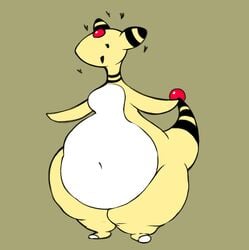 ampharos big_belly breasts chubby fat female furry heart nintendo overweight pokémon_(species) pokemon pokemon_(species) slightly_chubby tangdroid thick_thighs video_games wide_hips