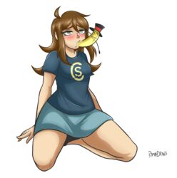 banana fellatio fully_clothed ramahdraws scomicmaker youtube youtuber youtuber_girl