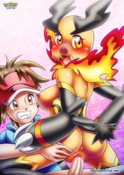 anthro anus ass back breasts emboar female human_on_anthro interspecies male male_human/female_pokemon nate_(pokemon) nipples pokémon_(species) pokemon pokemon_bw pokephilia pokepornlive sex simple_background