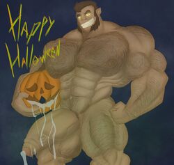 abs bench_press biceps boner cum cum_in_pumpkin erection furry furry_only gab_art growing growth gym halloween hyper hyper_balls hyper_genitalia hyper_muscles hyper_penis hyper_testicles male male_focus male_only muscle muscles muscular muscular_anthro muscular_arms muscular_back muscular_legs muscular_male muscular_thighs nipples nude solo solo_male werewolf