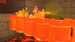 1boy 1girl1boy 3d_(artwork) anthro ass big_ass big_butt castle duo english_description english_text fart fart_cloud fart_fetish fat_ass feces furry furry_female green_fart_cloud huge_ass hyper_feces hyper_scat kane_brent_koopa koopa lava lemmy_koopa mario_(series) pipe pooping_on_pipe scalie scalie_female scat scat_fetish shit stone_wall stuck stuck_in_pipe tagme text wendy_o._koopa wide_hips yellow_body