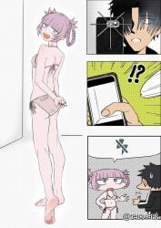 !? 1boy 1boy1girl 1girls 2d 2d_(artwork) 2d_artwork adult adult_female ankles ass back bare_arms bare_back bare_calves bare_hands bare_hips bare_knees bare_legs bare_shoulders bare_skin bare_soles bare_thighs bare_toes barefoot bikini bikini_bottom bikini_only bikini_top black_hair black_hair_male blue-eyed_female blue_eyes blunt_bangs braid braided_hair braided_pigtails braids breasts call_of_the_night calves camera digital digital_art digital_drawing digital_drawing_(artwork) digital_media digital_media_(artwork) elbows exposed_arms exposed_back exposed_hips exposed_legs exposed_shoulders exposed_skin exposed_thighs exposed_toes feet female female_focus fingernails fingers full_body halterneck head_tilt high_resolution highres knees lean_figure legs male mature mature_female median_furrow nail_polish nails nanakusa_nazuna narrow_waist open_mouth open_mouth_smile parted_lips phone_camera phone_screen pink-haired_female pink_bikini pink_bikini_bottom pink_bikini_top pink_eyebrows pink_hair pink_hair_female pink_swimsuit pink_swimwear reiquant short_hair shoulders side-tie_bikini sideboob simple_background slender_body slender_waist slim_waist small_breasts smile smiley_face smiling smiling_at_another smiling_at_partner soles straight string_bikini swimsuit swimwear taking_photo taking_picture thighs tilted_head toes tongue twin_braids vampire vampire_girl white_background yamori_kou yofukashi_no_uta