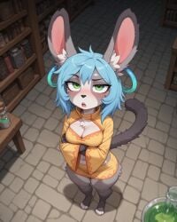 1girls ai_generated anthro atlyss blush breasts female female_only furry lagomorph looking_at_viewer navel open_mouth poon_(atlyss) sagrael solo teeth tongue vivian_(atlyss)