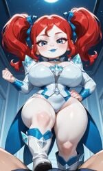 1female 1girl 1girls 2026 2026s ai ai-created ai_art ai_assisted ai_generated bedroom_eyes big_breasts blue_eyes blue_lips blue_lipstick blue_ribbon blue_ribbons blush boots breasts cosplay crossover crossover_cosplay curly_hair curvaceous curvy curvy_figure dominant dominant_female emma_frost_(cosplay) female female_focus female_only freckles freckles_on_face hand_on_hip high_quality high_resolution highres huge_breasts illustrious_(stable_diffusion) large_breasts leotard looking_at_viewer marvel marvel_rivals mascot_horror mob_entertainment mob_games pixai pony_diffusion_(model) pony_diffusion_xl poppy_(poppy_playtime) poppy_playtime poppy_playtime_(chapter_2) poppy_playtime_(chapter_3) poppy_playtime_(chapter_4) poppy_playtime_(chapter_5) pov red_hair redhair redhead redhead_female ribbons seductive_look seductive_smile shiny_hair shortstack smile smiling smiling_at_viewer solo solo_female solo_focus stable_diffusion stepped_on submissive_male submissive_pov superhero_costume superheroine tagme thick_thighs thighs twintails twintails_(hairstyle) urikoito video_games white_skin wide_hips