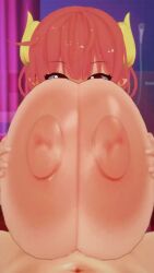 1girls 3d_animation animated areolae breasts dragon_girl dragon_horns dragon_humanoid engulfing_paizuri erection gigantic_breasts happy_female happy_paizuri horns huge_areolae huge_breasts huge_cock ilulu_(dragon_maid) ilulu_(maidragon) kobayashi-san_chi_no_maidragon large_areolae male_pov miss_kobayashi's_dragon_maid musi_cassie nipples nude paizuri pointy_ears pov pubic_hair red_eyes red_hair sharp_teeth shortstack sloshing_breasts smile sound tagme titjob video yusahare