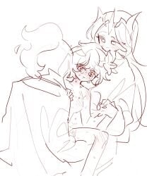 1girl2boys 2boys 2boys1girl 3p 3some blush blushing_at_partner blushing_female blushing_male braided_hair braided_ponytail clothed clothed_male_nude_female clothed_sex clothing comic comic_page cookie_run cookie_run_kingdom crown dialogue elder_faerie_cookie female hair_braid helmet helmet_only hetero hetero_sex heterosexual heterosexual_female heterosexual_male heterosexual_sex holding holding_hand hyang_ji_coo korean_text lily_(flower) long_hair long_hair_female long_hair_male markings marks marks_on_body monochrome naked naked_female naked_female_clothed_male no_color no_colour nude nude_female nude_female_clothed_male open_eyes open_legs ponytail sandwich sandwich_position sandwiched silent_salt_cookie straight straight_couple straight_sex sweat sweatdrop sweater sweating sweaty sweaty_body sweaty_boobs sweaty_breasts tearing_up tears threesome white_eyelashes white_lily_cookie