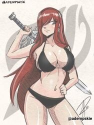 1girls 2d 2d_(artwork) 2d_artwork adempskie adult adult_female bare_armpits bare_arms bare_belly bare_chest bare_hands bare_hips bare_legs bare_midriff bare_navel bare_shoulders bare_skin bare_thighs belly belly_button big_breasts bikini bikini_bottom bikini_only bikini_top black_bikini black_bikini_bottom black_bikini_top black_swimsuit black_swimwear blade breasts busty busty_female busty_girl cleavage collarbone curvaceous curvaceous_body curvaceous_female curvaceous_figure curvaceous_hips curvy curvy_body curvy_female curvy_figure curvy_hips digital digital_art digital_drawing digital_drawing_(artwork) digital_media digital_media_(artwork) drawing earrings elbows erza_scarlet exposed_armpits exposed_arms exposed_belly exposed_chest exposed_hips exposed_legs exposed_midriff exposed_navel exposed_shoulders exposed_skin exposed_thighs eyebrows_hidden_by_hair fairy_tail female female_focus female_only fingernails fingers frown frown_eyebrows frowning frowning_at_viewer groin hair_covering_eye hair_over_eye hair_over_one_eye half_naked half_nude halterneck hand_on_belly hand_on_own_belly hand_on_own_stomach hand_on_stomach head_tilt high_resolution highres hourglass_figure large_boobs large_breasts lean_figure linea_alba long_hair looking_at_viewer mature mature_female midriff naked naked_female naked_woman narrow_waist navel nude nude_female nudity posing posing_for_the_viewer posing_naked posing_nude red-eyed_female red-haired_female red_eyes red_hair semi_nude shoulders simple_background sketch slender_body slender_waist slim_waist solo standing stomach string_bikini swimsuit swimwear sword thick_thighs thighs tilted_head upper_body weapon white_background wide_hips