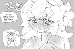 1boy 1boy1girl 1girl 1girl1boy blush blushing_at_partner blushing_body blushing_female blushing_male comic comic_page cookie_run cookie_run_kingdom crown dialogue elder_faerie_cookie hetero hetero_sex heterosexual heterosexual_female heterosexual_male heterosexual_sex hyang_ji_coo korean_text lily_(flower) long_hair long_hair_female long_hair_male markings marks marks_on_body monochrome no_color no_colour nose_bleed nosebleed straight straight_couple straight_sex tear tearing_up tears white_eyelashes white_lily_cookie
