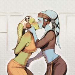 aayla_secura ai_generated alien alien_girl alien_humanoid big_ass big_breasts blue-skinned_female blue_body blue_skin breasts curvaceous curvy curvy_figure digital_media_(artwork) female hair_tentacles hips huge_ass huge_breasts humanoid large_ass large_breasts legs lucasfilm mature mature_female slim_waist star_wars tentacle_hair thick thick_hips thick_legs thick_thighs thighs twi'lek voluptuous waist wide_hips 2girls hera_syndulla star_wars_rebels green_skin green_body green-skinned_female phophopho jedi jedi_master clone_wars yuri