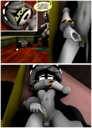 1boy 2girls big_breasts big_thighs blacked blush bottom_heavy breasts clothed clothing comic completely_nude covering_mouth dark-skinned_male drone english_text female female_robot glitch_productions high_resolution j_(murder_drones) jerking jerking_off large_breasts markings murder_drones n_(murder_drones) naked nipples penis ponytails pussy robot robot_girl screen_face sfm short_hair shortstack small_penis source_filmmaker straight tail text text_bubble thick_thighs thighs twintails uncensored unconscious unconscious_female v_(murder_drones) white_body white_hair whiteweasel wide_hips yellow_eyes yellow_nipples