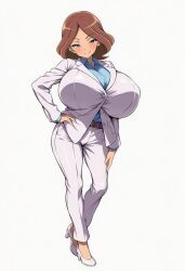 1girls absurd_res ai_generated big_breasts breasts breasts_bigger_than_head brown_hair clothed female female_focus female_only heels hi_res high_resolution hourglass_figured_female inazuma_eleven inazuma_eleven_(series) inazuma_eleven_victory_road level-5 looking_at_viewer looking_pleasured milf nelly_evans nelly_raimon office_clothing office_lady raimon_natsumi smile smiling suggestive suggestive_gesture suggestive_look suggestive_pose suggestive_posing thick_ass thick_legs voluptuous voluptuous_female wide_hips
