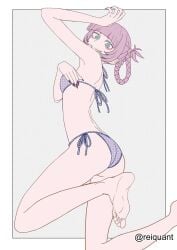 1girls 2d 2d_(artwork) 2d_artwork adult adult_female almost_naked almost_nude ankles arm_above_head arm_up armpits ass ass_cleavage ass_crack back back-tie_bikini back-tie_swimwear bare_armpits bare_arms bare_back bare_calves bare_hands bare_hips bare_knees bare_legs bare_shoulders bare_skin bare_soles bare_thighs bare_toes barefoot blue-eyed_female blue_eyes blunt_bangs braid braided_hair braided_pigtails braids breasts call_of_the_night calves digital digital_art digital_drawing digital_drawing_(artwork) digital_media digital_media_(artwork) elbows exposed_armpits exposed_arms exposed_back exposed_hips exposed_legs exposed_shoulders exposed_skin exposed_thighs exposed_toes feet female female_focus female_only fingernails fingers foot_up full_body gluteal_fold grey_background grin grinning grinning_at_viewer hand_above_head hand_up head_tilt high_resolution highres knees lean_figure legs looking_at_viewer looking_down looking_down_at_viewer mature mature_female median_furrow mostly_nude nail_polish nails naked naked_female naked_woman nanakusa_nazuna narrow_waist nearly_nude nude nude_female nudity parted_lips petite petite_body petite_breasts petite_female petite_girl petite_tits pink-haired_female pink_eyebrows pink_hair pink_hair_female posing posing_for_the_viewer posing_naked posing_nude practically_nude reiquant short_hair shoulder_blades shoulders sideboob slender_body slender_waist slim_waist small_breast small_breasts smile smiley_face smiling smiling_at_viewer soles solo thighs tilted_head tiny_breasts toes twin_braids vampire vampire_girl yofukashi_no_uta