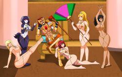 1boy 5girls absurdres ayuko_(jcroth) barefoot big_breasts black_hair blonde_hair cleo_(bh_cleo) crimson_(stepfordcrimson) dancing dlobo777 fanning_slave femsub furry glowing glowing_eyes goat_girl happy_trance harem harem_girl harem_outfit horns hug huge_breasts hypnosis indeedee isaad_(acc) large_breasts lauren_kifton(sargin2) maledom multiple_girls nintendo original pokemon red_eyes red_hair sin_luxuria_(saibot) staff wide_hips
