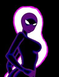 1girls alien alien_girl anodite ass ben_10 ben_10_alien_force blank_eyes breasts cartoon_network female glowing humanoid large_breasts mature nude purple_skin smooth_skin verdona white_sclera