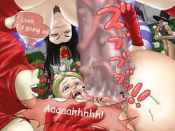 1girls alice_in_wonderland alice_liddell ass blonde_hair blue_eyes blush breasts card_guard censored clothing cum cum_in_pussy cum_inside female futanari iyarashii_kuni_no_alice_2 mad_hatter march_hare mosaic_censoring nipples open_mouth penetration penis porika pussy queen_of_hearts_(alice_in_wonderland) rape short_hair spread_legs vaginal_penetration