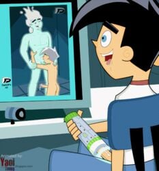 animated cum danny_fenton danny_phantom dark_danny darkdp gay male_only oral web_cam yaoi