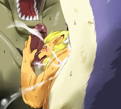 crossover digimon dragon_ball gay giran leomon male male_only pokemon pokemon_(species) straight_hair typhlosion