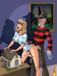 famous_comics female freddy_krueger human kristen_parker male nightmare_on_elm_street sex straight tagme