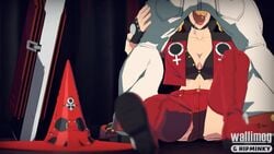 1boy 1girls 3d animated backsack black_hair blender blowjob bob_cut bouncing_breasts breasts cel_shading cleavage clothed facefuck faceless_male fellatio female gag gagging guilty_gear guilty_gear_strive hipminky i-no imjustthatkinky irrumatio large_penis male male_grunting male_moaning oral saliva saliva_string short_hair sol_badguy sound video video_games voice_acted wallimog